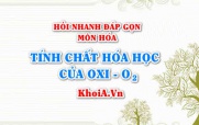 Tính chất hóa học của O2: Oxi? Hỏi nhanh đáp gọn môn Hóa